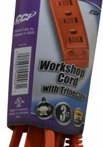 SOUTHWIRE 3', 16/3 Gauge/Conductors, Orange Indoor Extension Cord 040038803