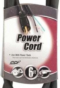 SOUTHWIRE 6', 14/3 Gauge/Conductors, Black Outdoor Replacement Cord 9857SW0008