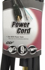 SOUTHWIRE 9', 14/3 Gauge/Conductors, Black Outdoor Replacement Cord 9858SW0008