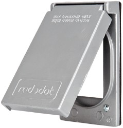 THOMAS & BETTS GFCI Receptacle Electrical Box Cover: Aluminum CFSR-G