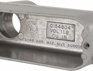 HUBBELL KILLARK Form 85, LB Body, 1" Trade, IMC, Rigid Aluminum Conduit Body OLB-3