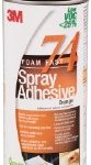 3M Spray Adhesive: 24 oz Aerosol Can, Orange 7100014104