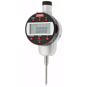 SPI Electronic Drop Indicator: 0.00 mm Min, 1" Max, 0.000200" Accuracy, Center Lug Flat Back 11-966-9