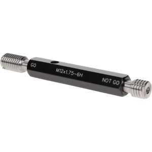 SPI Plug Thread Gage: M12x1.75 Thread, 6H Class, Double End, Go & No Go 37-195-5