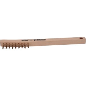 LINCOLN ELECTRIC Wire Duster Brush, 2 Rows, 9 Columns, Brass KH583
