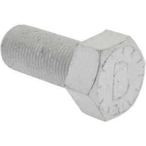 BOWMALLOY Hex Head Cap Screw: 3/8-16 x 1", Grade 9 Steel, Zinc-Plated Clear Chromate BOW36054