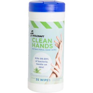 ABILITYONE SKILCRAFT Sanitary Phone Wet Wipes, 3" x 5", White 7930014541139CS