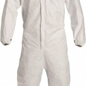 DUPONT Disposable Coveralls: Abrasion Protection, Size 3X-Large, 1.2000 oz, Tyvek 400 D, Zipper Closure TD125SWB3X0025CM