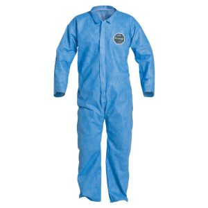 DUPONT Disposable Coveralls: Liquid & Splash Protection, Size 2X-Large, 1.3000 oz, ProShield 10, Zipper Closure PB120SBU2X002500