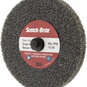 3M Deburring Wheel: 3" Dia, 1/4" Face Width, Density 4, Precision Shaped Ceramic 7010295274