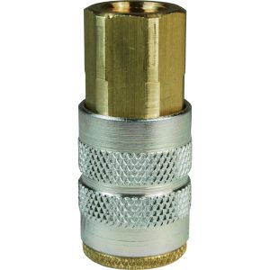 DIXON VALVE & COUPLING Pneumatic Hose Fittings & Couplings; Type: Coupler ; Coupling Type: Coupler ; Interchange Type: Industrial ; Thread Type: Female NPTF ; Coupler Size: 0.25 ; Material: Brass 2FF2-B