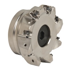 SECO 4" Cut Diam, 1-1/2" Arbor Hole Diam, 0.295" Max Depth, Indexable Square-Shoulder Face Mill 02642886
