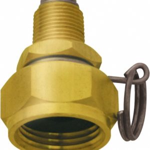 SANI-LAV 1 Piece, 3/8 NPT & 3/4 GHT MNPT x FGHT, Brass Reusable Hose Male Swivel Fitting N12