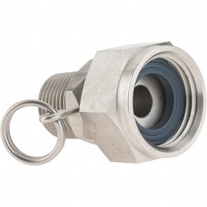 SANI-LAV 1 Piece, 1/2 NPT & 3/4 GHT MNPT x FGHT, Stainless Steel Reusable Hose Male Swivel Fitting N11S