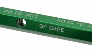 GF GAGE Plug Thread Gage: 1/2-20 Thread, 2B Class, Double End, Go & No Go W0500202BS