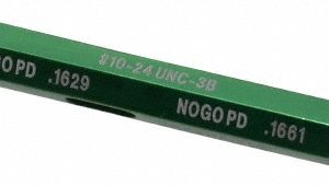 GF GAGE Plug Thread Gage: #10-24 Thread, 3B Class, Double End, Go & No Go W0190243BS