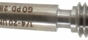 GF GAGE 1/4-20 Thread, Steel, Screw Thread Insert (STI) Class 2B/3B, Plug Thread Insert Go Gage H025020GK