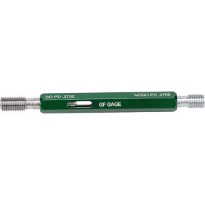 GF GAGE 1/4-28 Thread, Steel, Screw Thread Insert (STI) Class 2B, Plug Thread Insert Go/No Go Gage H0250282BS