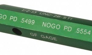 GF GAGE 1/2-13 Thread, Steel, Screw Thread Insert (STI) Class 2B, Plug Thread Insert Go/No Go Gage H0500132BS