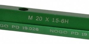 GF GAGE Plug Thread Gage: M20x1.50 Thread, 6H Class, Double End, Go & No Go W2001506HS