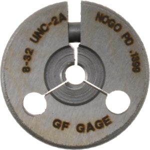 GF GAGE Threaded Ring Gage: #8-32 Thread, UNC, Class 2A, Go & No Go R0164322AS