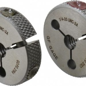GF GAGE Threaded Ring Gage: 1/4-20 Thread, UNC, Class 2A, Go & No Go R0250202AS