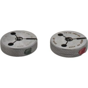 GF GAGE Threaded Ring Gage: 1/4-28 Thread, UNF, Class 2A, Go & No Go R0250282AS