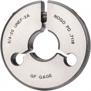 GF GAGE Threaded Ring Gage: 3/4-20 Thread, UNEF, Class 2A, Go & No Go R0750202AS