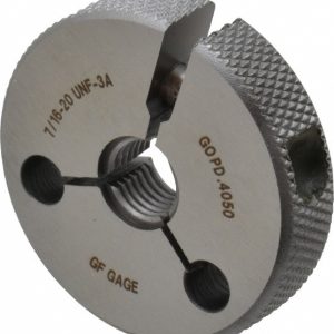 GF GAGE Threaded Ring Gage: 7/16-20 Thread, UNF, Class 3A, Go & No Go R0437203AS