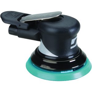 DYNABRADE Air Orbital Sander: Round, 5" Pad, 12,000 OPM 56815