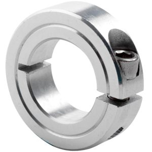 CLIMAX METAL PRODUCTS Shaft Collar: Clamp, 0.375" Bore Dia, 7/8" OD, Steel 1C-037-Z