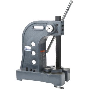 GIBRALTAR Pneumatic Arbor Press: 1-1/2" Ram, 5-1/4" Throat Depth, 3 Ton Pressure, 12" Stroke, 12-1/2" Max Work Height 805-10302