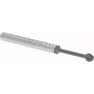 HARVEY TOOL Undercutting End Mill: 1/8" Dia, 4 Flute, 0.0625" Radius, Solid Carbide 940108-C3