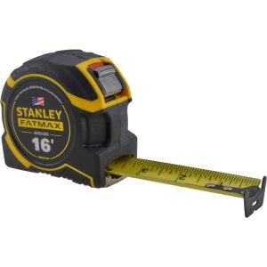 STANLEY Tape Measure: 16' Long, 1-1/4" Width, Black & Yellow Blade FMHT33316S