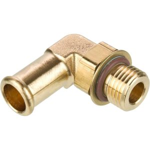 PARKER Barbed Hose Fitting: 7/16-20" x 3/8" ID Hose, Elbow 1695HB-6-4