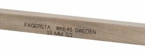 SECO Tool Bit Blank: 10 mm Wide, 10 mm High, 200 mm OAL, WKE45 Cobalt, Square 02044