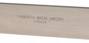 SECO Tool Bit Blank: 1/4" Width, 1" Height, 6" OAL, WKE45, Cobalt, Rectangle 63005187