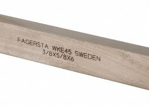 SECO Tool Bit Blank: 3/8" Width, 5/8" Height, 6" OAL, WKE45, Cobalt, Rectangle 63005201