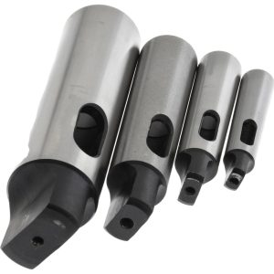 VALUE COLLECTION Morse Taper Sleeve Sets; Minimum Inside Taper Size: MT1 ; Maximum Inside Taper Size: MT4 ; Minimum Outside Morse Taper Size: MT2 ; Maximum Outside Morse Taper Size: MT5 ; Hardness Features: Soft with Hardened Tang ; UNSPSC Code: 27112800 PLC38556J