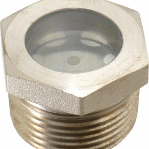 LDI INDUSTRIES 15/16" Sight Diam, 1" Thread, 1.06" OAL, High Pressure Fused Pipe Thread with Reflector Sight Glass & Flow Sight LSP51-06-01