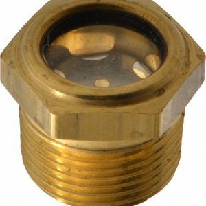 LDI INDUSTRIES 3/4" Sight Diam, 3/4" Thread, 1" OAL, Low Pressure Pipe Thread Lube Sight with Reflector Sight Glass & Flow Sight LSP151-05-01