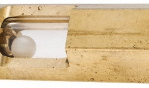 LDI INDUSTRIES 3/8" Thread, 4-1/4" OAL, Inline Sight Glass & Flow Sight F153-01