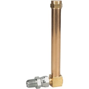 LDI INDUSTRIES 4-1/4 Inch Long Sight, 1/4 Inch Thread Size, Buna-N Seal Union Coupling, Vented Oil-Level Indicators and Gauge G657-2