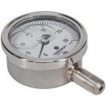 ASHCROFT Pressure Gauge: 2-1/2" Dial, 0 to 30 psi, 1/4" Thread, NPT, Lower Mount 94474