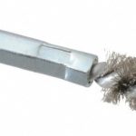 SCHAEFER BRUSH 1/4 Inch Inside Diameter, 7/16 Inch Actual Brush Diameter, Stainless Steel, Power Fitting and Cleaning Brush 09744-12