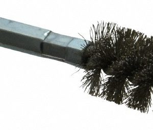 SCHAEFER BRUSH 1/2 Inch Inside Diameter, 11/16 Inch Actual Brush Diameter, Stainless Steel, Power Fitting and Cleaning Brush 09746-12