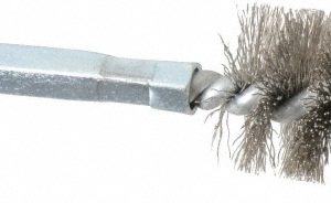 SCHAEFER BRUSH 5/8 Inch Inside Diameter, 13/16 Inch Actual Brush Diameter, Stainless Steel, Power Fitting and Cleaning Brush 09747-12