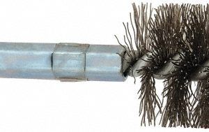 SCHAEFER BRUSH 3/4 Inch Inside Diameter, 15/16 Inch Actual Brush Diameter, Stainless Steel, Power Fitting and Cleaning Brush 09748-12