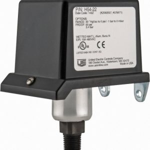 UNITED ELECTRIC CONTROLS General Purpose Diaphragm Pressure Switch: 1/4" NPT Male Thread H54-22
