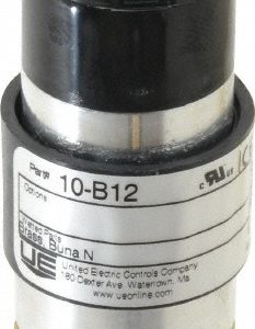 UNITED ELECTRIC CONTROLS Compact, Cylindrical Pressure Switch: 30 psi to 600 psi, 1/4" NPT Male Thread 10-B12